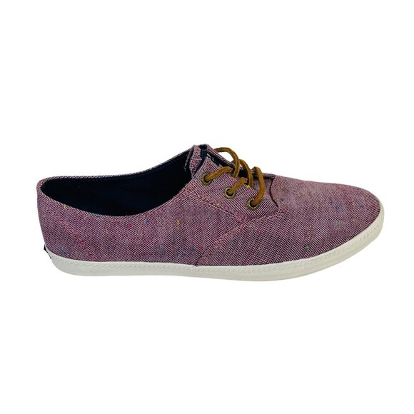 Sperry Top Sider Boat Shoe Sneaker Size 11 Purple Flecked Canvas Rawhide Lace Up - Picture 15 of 15